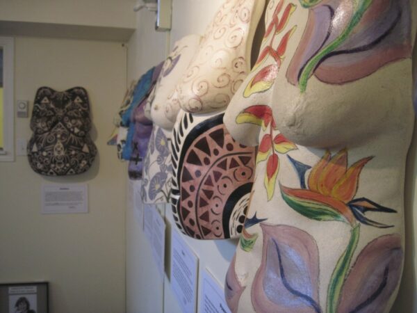Row of Beautiful Women Project sculptures