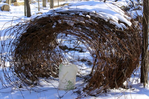 Beautiful Women Project sculpture in the snow