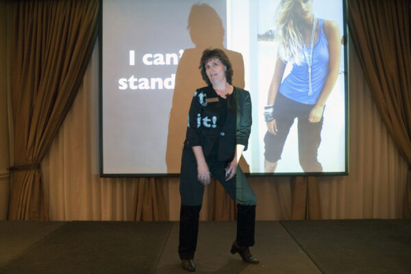 Cheryl-Ann on stage for the Young Women on the Move Beautiful Women Project Workshop